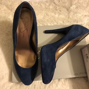 Jessica Simpson Blue suede Pumps NEVER WORN